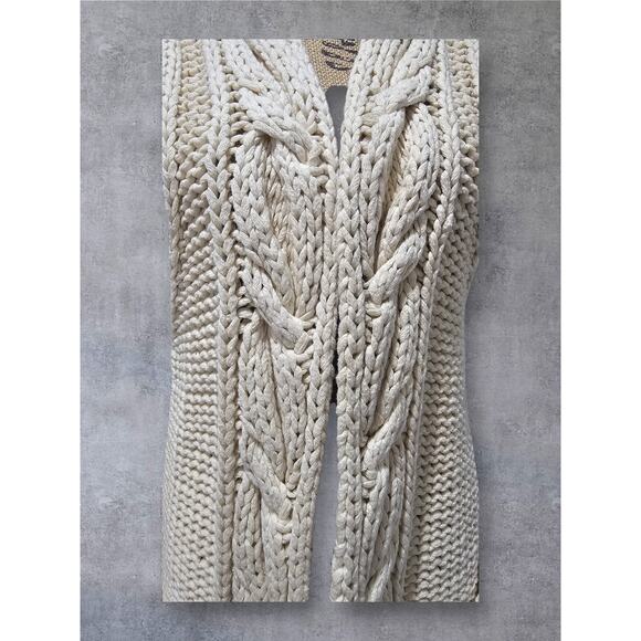 White + Warren Cable, Chunky, Open Knit, Cardigan Sweater- Pockets Womens Sz XL - Picture 10 of 15